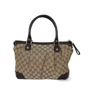 Gucci Diamante shoulder handbag Brown leather Dark bag charm Black